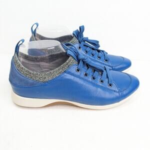 SAVA Sneakers Womens 8.5 9 Wide 39 Blue Leather Soft Walk Haven Lace Up Comfort